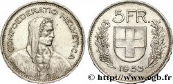 SUISSE 5 Francs Berger des alpes / bouclier suisse 1953 Berne