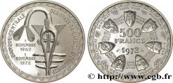 ÉTATS DE L AFRIQUE DE L OUEST (BCEAO) Essai 500 Francs masque / blason des différents états 1972 Paris