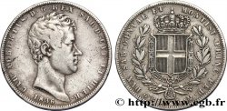 ITALIEN - KÖNIGREICH SARDINIEN 5 Lire Charles Albert 1836 Gênes