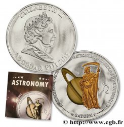 FIDSCHIINSELN 1 Dollar Proof  Astronomie / Saturne 2012 