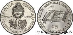 ARGENTINE 5 Pesos emblèmes / convention constituante du 25 mai 1994 1994 