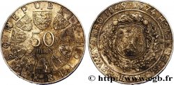 AUSTRIA 50 Schilling 175e anniversaire de la Gendarmerie autrichienne 1974