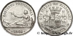 SPAIN 1 Peseta monnayage provisoire avec mention “Gobierno Provisional” 1869 Madrid