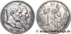 BELGIQUE 5 Francs, Cinquantenaire du Royaume (1830-1880) 1880 Bruxelles