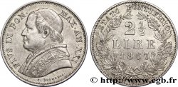 VATICAN ET ÉTATS PONTIFICAUX 2 1/2 Lire Pie IX an XXI 1867 Rome