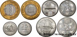 COMOROS lot de 4 monnaies 25, 50, 100 et 250 Francs 2013 