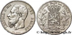 BELGIEN 5 Francs Léopold II tranche A 1872 
