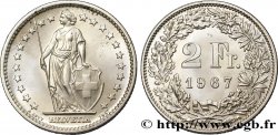 SUIZA 2 Francs Helvetia 1967 Berne
