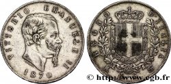 ITALY 5 Lire Victor Emmanuel II 1870 Milan