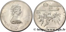 KANADA 10 Dollars JO Montréal 1976 indiens jouant à la Crosse / Elisabeth II 1974 