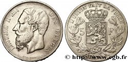 BELGIUM 5 Francs Léopold II tranche A 1870 
