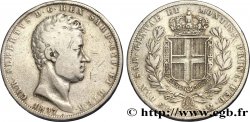 ITALIEN - KÖNIGREICH SARDINIEN 5 Lire Charles Albert, roi de Sardaigne 1837 Gênes
