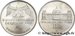 ALEMANIA 5 Mark / Centenaire du parlement allemand 1971 Karlsruhe