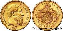 BELGIQUE 20 Francs Léopold II 1870 Bruxelles