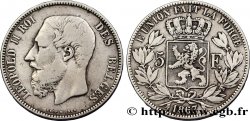 BELGIQUE 5 Francs Léopold II tranche A 1867