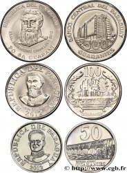 PARAGUAY Lot de 3 monnaies 50, 100 et 500 Guaranies 2012