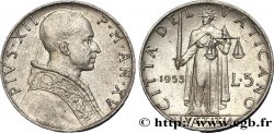 VATICAN ET ÉTATS PONTIFICAUX 5 Lire Pie XII an XV / la ‘Justice’ 1953 Rome - R