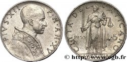 VATICAN ET ÉTATS PONTIFICAUX 5 Lire Pie XII / la ‘Justice’ 1953 Rome