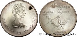 CANADA 5 Dollars JO Montréal 1976 lancer du javelot / Elisabeth II 1975 