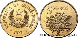 GUINÉE BISSAU 5 Pesos emblème 1977 