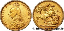 UNITED KINGDOM 1 Souverain Victoria buste du jubilé 1888 Londres