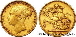 REINO UNIDO 1 Souverain Victoria buste jeune / Saint-Georges terrassant le dragon 1876
Londres