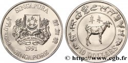 SINGAPOUR 10 Dollars année de la chèvre 1991