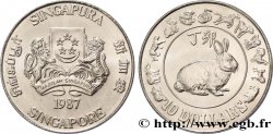 SINGAPOUR 10 Dollars année du lapin 1987