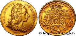 ROYAUME DE NAPLES - CHARLES DE BOURBON 4 Ducats 1755 Naples XF