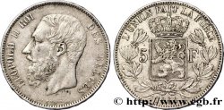 BELGIQUE 5 Francs Léopold II 1868