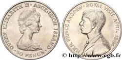 ASCENSION 50 Pence visite du Prince Andrew 1984