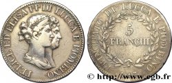 ITALIE - LUCQUES ET PIOMBINO 5 Franchi - Moyens bustes 1807 Florence