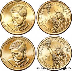 UNITED STATES OF AMERICA Lot de deux monnaies 1 Dollar John F. Kennedy 2015 Philadelphie + Denver