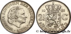 NETHERLANDS 2 1/2 Gulden Juliana 1961 Utrecht