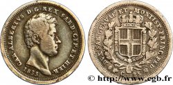 ITALY - KINGDOM OF SARDINIA 25 Centesimi Charles Albert 1833 Turin