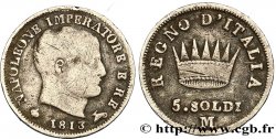 ITALIA - REINO DE ITALIA - NAPOLEóNE I 5 Soldi 1813 Milan