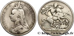 ROYAUME-UNI 1 Crown Victoria buste du jubilé 1892 