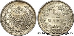 ALEMANIA 1/2 Mark Empire aigle impérial 1915 Karlsruhe