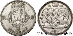 BELGIQUE 100 Francs bustes des quatre rois de Belgique, légende flamande 1948 