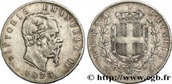 ITALIE 5 Lire Victor Emmanuel II 1873 Milan