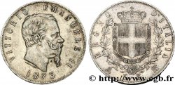 ITALY 5 Lire Victor Emmanuel II 1873 Milan