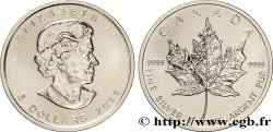 KANADA 5 Dollars (1 once) Proof feuille d’érable / Elisabeth II 2011 