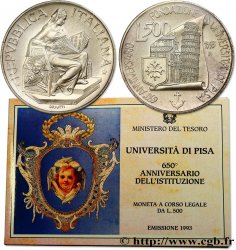 ITALIA 500 Lire 650e anniversaire de la fondation de l’Université de Pise 2e émission 1993 Rome - R