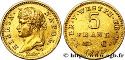 GERMANY - KINGDOM OF WESTPHALIA - JÉRÔME NAPOLÉON 5 Franken 1813 Cassel MBC+