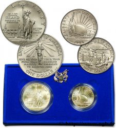 UNITED STATES OF AMERICA Coffret Liberty Coins Half-Dollar et Dollar 1986 Philadelphie + Denver