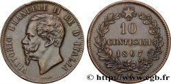 ITALIE 10 Centesimi Victor Emmanuel II 1867 Turin