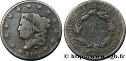 STATI UNITI D AMERICA 1 Cent “Matron Head” variété à petite date 1819 Philadelphie