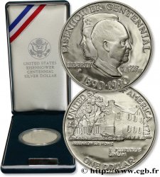 STATI UNITI D AMERICA 1 Dollar Proof centenaire de la naissance du général Eisenhower 1990 Philadelphie - P