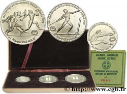 GREECE Coffret trois monnaies Jeux Pan-Européens 1981