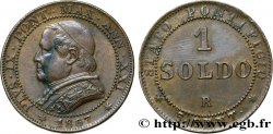 VATICAN AND PAPAL STATES 1 Soldo an XXI buste large 1867 Rome